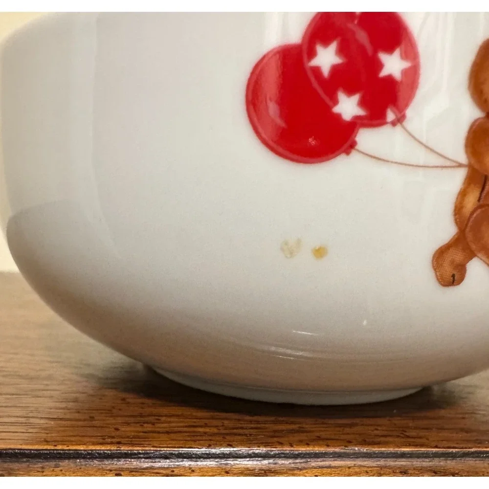 Vintage Curzon Porcelain Childrens Bowl Teddy Bear ABC Alphabet Nursery Ceramic